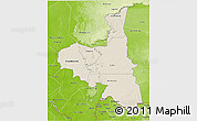 Shaded Relief 3D Map of Assaba, physical outside