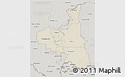 Shaded Relief 3D Map of Assaba, semi-desaturated