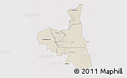 Shaded Relief 3D Map of Assaba, single color outside
