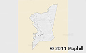 Classic Style 3D Map of Boumdeid, single color outside