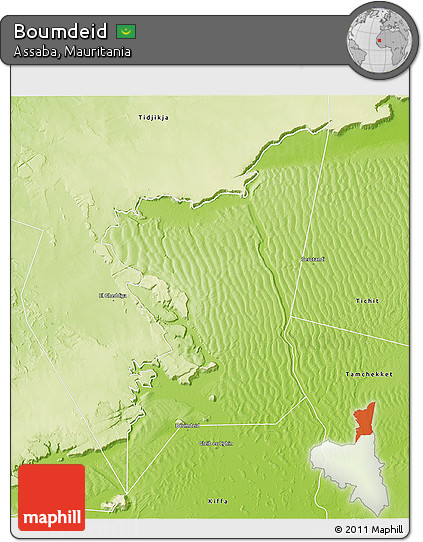 Physical 3D Map of Boumdeid