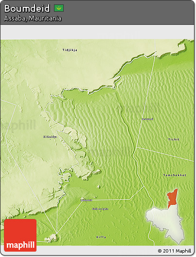 Physical 3D Map of Boumdeid