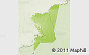 Physical 3D Map of Boumdeid, lighten