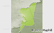 Physical 3D Map of Boumdeid, semi-desaturated