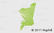 Physical 3D Map of Boumdeid, single color outside