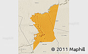 Political 3D Map of Boumdeid, shaded relief outside