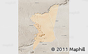 Satellite 3D Map of Boumdeid, semi-desaturated