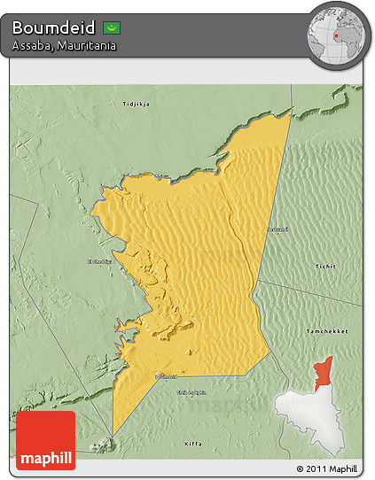 Savanna Style 3D Map of Boumdeid