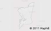 Silver Style 3D Map of Boumdeid, single color outside