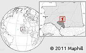 Blank Location Map of Boumdeid, highlighted country, highlighted parent region