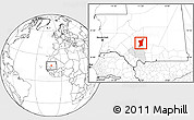 Blank Location Map of Boumdeid, highlighted parent region