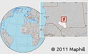 Gray Location Map of Boumdeid, highlighted parent region