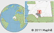 Savanna Style Location Map of Boumdeid, highlighted country, highlighted parent region