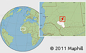 Savanna Style Location Map of Boumdeid, highlighted parent region