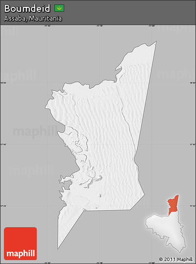 Gray Map of Boumdeid, single color outside