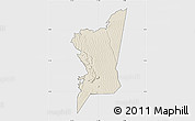 Shaded Relief Map of Boumdeid, single color outside