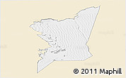 Classic Style Panoramic Map of Boumdeid, single color outside