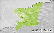 Physical Panoramic Map of Boumdeid, lighten, desaturated