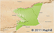 Physical Panoramic Map of Boumdeid, satellite outside