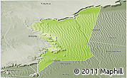 Physical Panoramic Map of Boumdeid, semi-desaturated