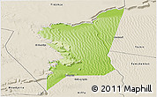 Physical Panoramic Map of Boumdeid, shaded relief outside