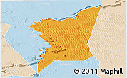 Political Panoramic Map of Boumdeid, lighten