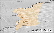 Satellite Panoramic Map of Boumdeid, desaturated