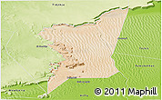 Satellite Panoramic Map of Boumdeid, physical outside