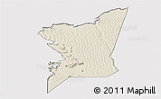Shaded Relief Panoramic Map of Boumdeid, cropped outside