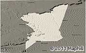 Shaded Relief Panoramic Map of Boumdeid, darken