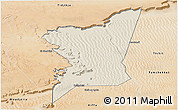 Shaded Relief Panoramic Map of Boumdeid, satellite outside