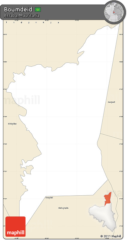 Classic Style Simple Map of Boumdeid