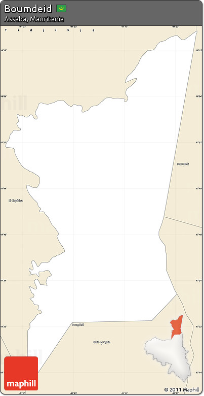 Classic Style Simple Map of Boumdeid