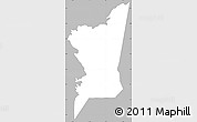 Gray Simple Map of Boumdeid, single color outside