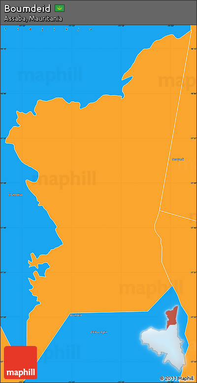 Political Simple Map of Boumdeid