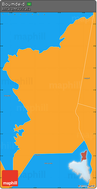 Political Simple Map of Boumdeid