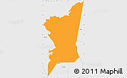 Political Simple Map of Boumdeid, single color outside, borders and labels