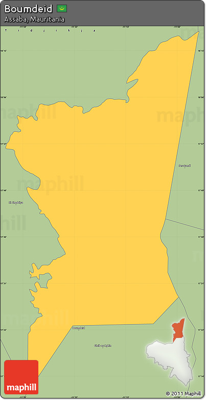 Savanna Style Simple Map of Boumdeid
