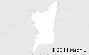 Silver Style Simple Map of Boumdeid, single color outside
