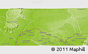 Physical Panoramic Map of Kankossa