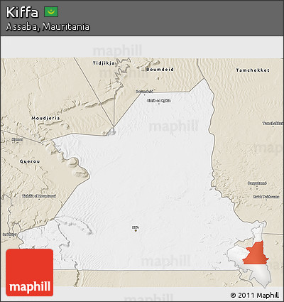Classic Style 3D Map of Kiffa