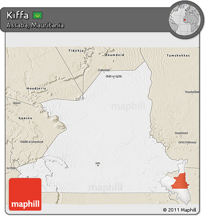 Classic Style 3D Map of Kiffa
