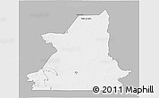 Gray 3D Map of Kiffa, single color outside