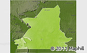 Physical 3D Map of Kiffa, darken