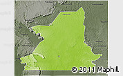 Physical 3D Map of Kiffa, darken, semi-desaturated
