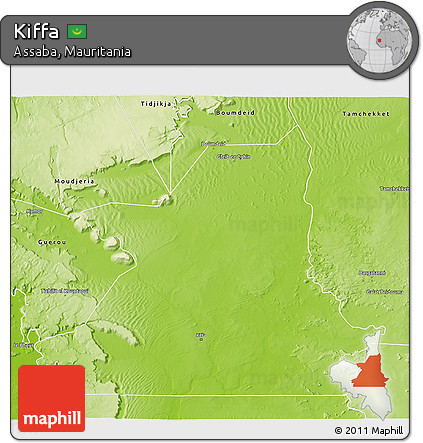 Physical 3D Map of Kiffa