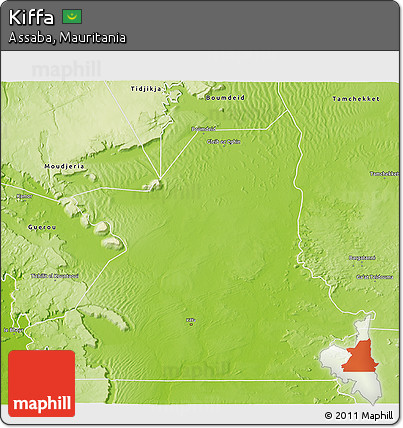Physical 3D Map of Kiffa