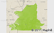 Physical 3D Map of Kiffa, shaded relief outside