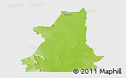 Physical 3D Map of Kiffa, single color outside
