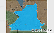 Political 3D Map of Kiffa, darken, semi-desaturated
